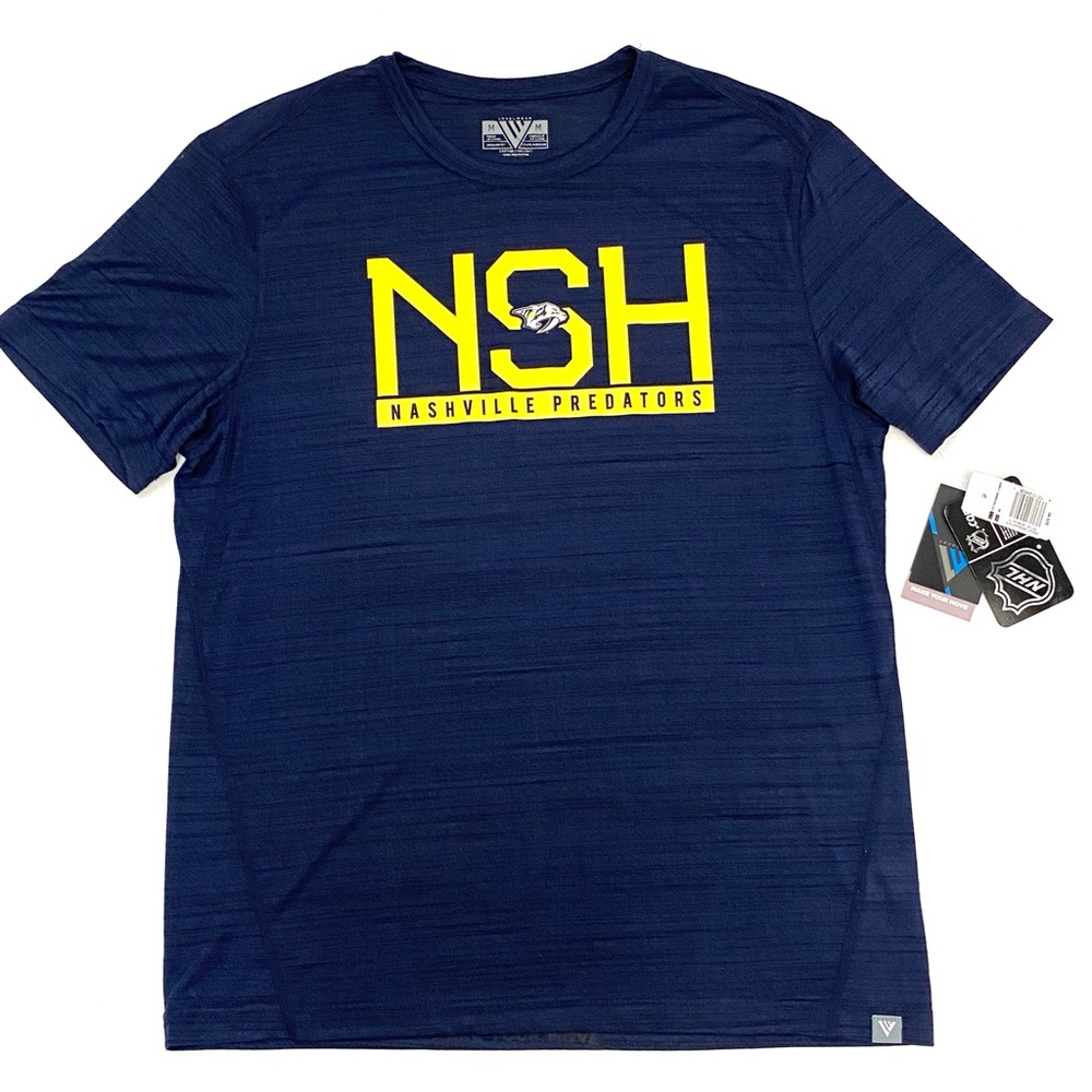 Levelwear Men's Nashville Predators Hockey Team Gear Short Sleeve T-Shirt Sz Med